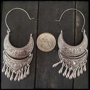 💕 Boho Vintage Silver Earings